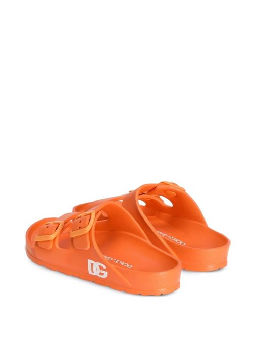 Ciabatte Dolce & Gabbana da bambino arancioni in EVA con logo DG Dolce & Gabbana Kids | DD0324A510381166
